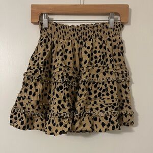 Vineyard Vines Leopard Print Ruffle Skirt size M (V112)